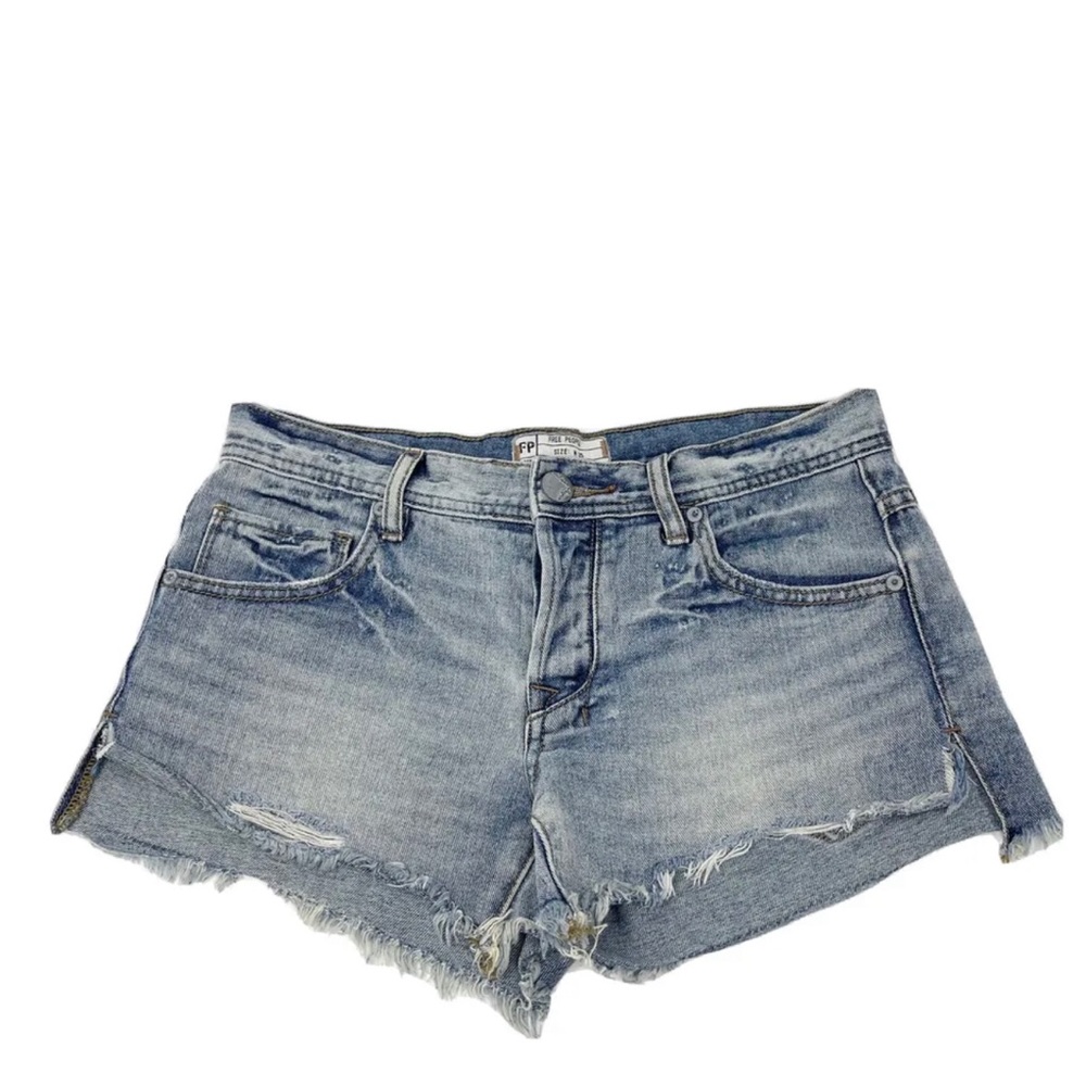 Free people Jean shorts size 25 oversized waste